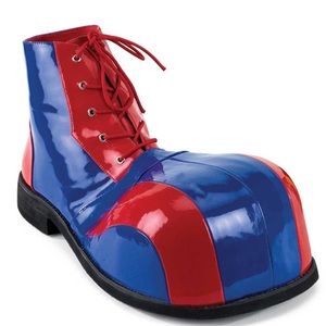 FUNTASMA BUMP TOE PATENT LEATHER CLOWN SHOES COSTUME HALLOWEEN BLUE RED